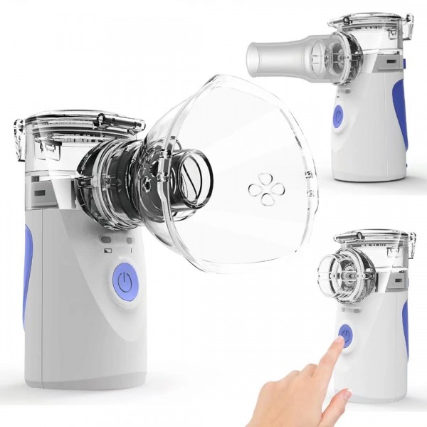 Ultrasonic Portable Nebulizer, Handheld Nebulizer of Cool Mist, Small Nebulizer with Two Modes for Breathing Problems, Used at Home, Office, Outdoor