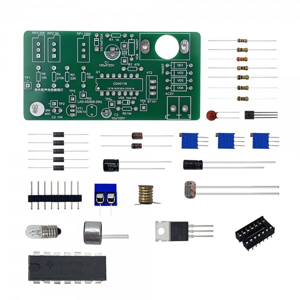 Sound and Light Control Corridor Light Circuit Electronic Assembly Kit Plug in Type