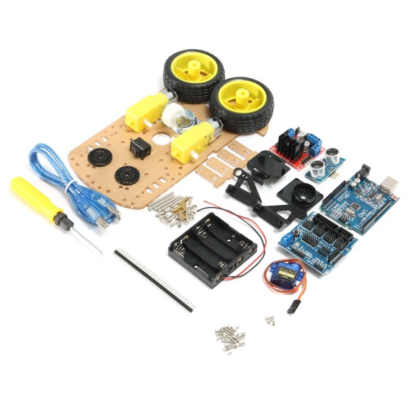 Geekcreit® DIY L298N 2WD Ultrasonic Smart Tracking Moteur Robot Car Kit for Arduino - products that work with official A