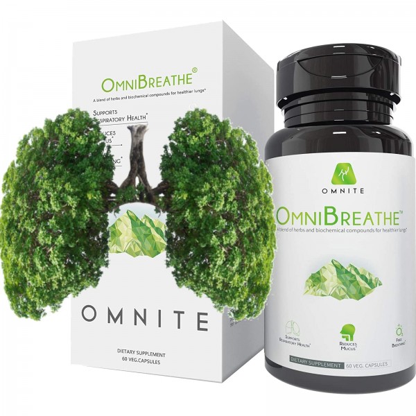 Asthma Relief,Bronchial Health,Lung Cleanse and Detox by OmniBreathe,30-Day Respiratory Wellness Supplement,Naturally Reduce Cough & Clear Mucus/Ph...