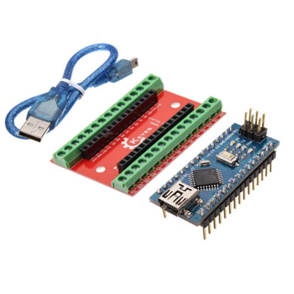 NANO IO Shield Expansion Board + Nano V3 Improved Version With Cable Geekcreit for Arduino - products that work with off