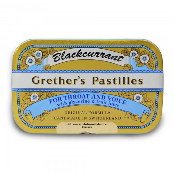 Grether's Pastilles Original Blackcurrant Natural Remedy Dry Mouth Relief - Soothing Throat & Healthy Voice - Long-Lasting Flavor, Breath Refre...