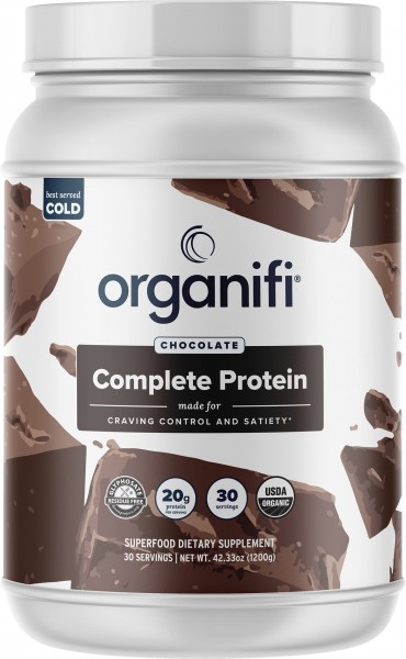 Organifi: Complete Protein Chocolate Flavor - Organic Vegan Plant Based Protein Powder - 30 Day Supply - Supports Craving Control and Weight Manage...