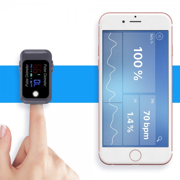 Android iOS Bluetooth 4.0 / 5.0 Fingertip Pulse Oximeter Accurate Smart Household Child Adult APP Pulse Oximeter PR SpO2