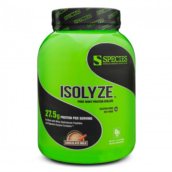 Species Nutrition Isolyze Whey Protein Powder, 100% Whey Isolate Protein, Whey Protein for Muscle Building, 27.5g Protein Per Scoop, No Sugar & Low...