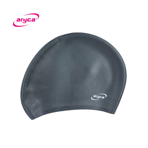 Nón bơi cho người tóc dài aryca cap011 màu đen