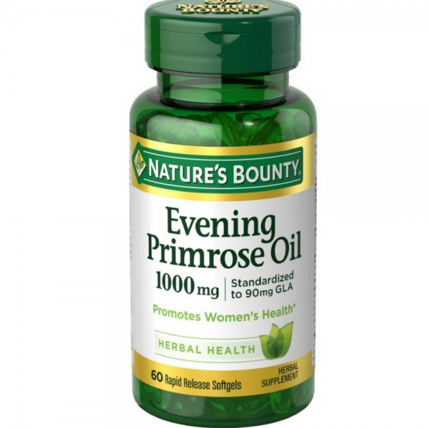 Nature's Bounty Evening Primrose Oil 1000 mg Softgels 60 ea ( Pack of 8)