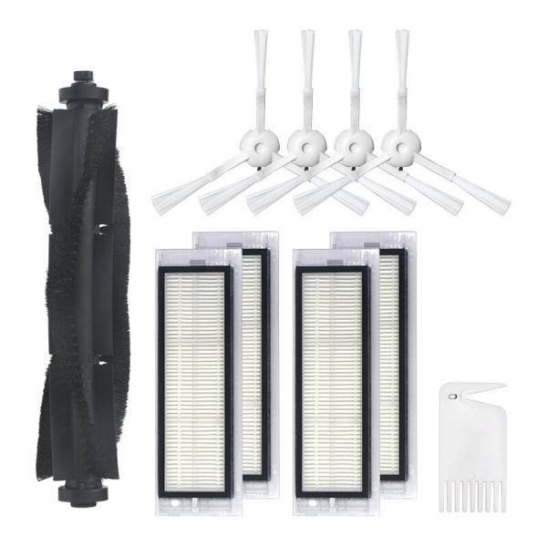 10pcs Replacements for 360 S5 S7 Vacuum Cleaner Parts Accessories Main Brushes*1 Side Brushes*4 HEPA Filters*4 Cleaning