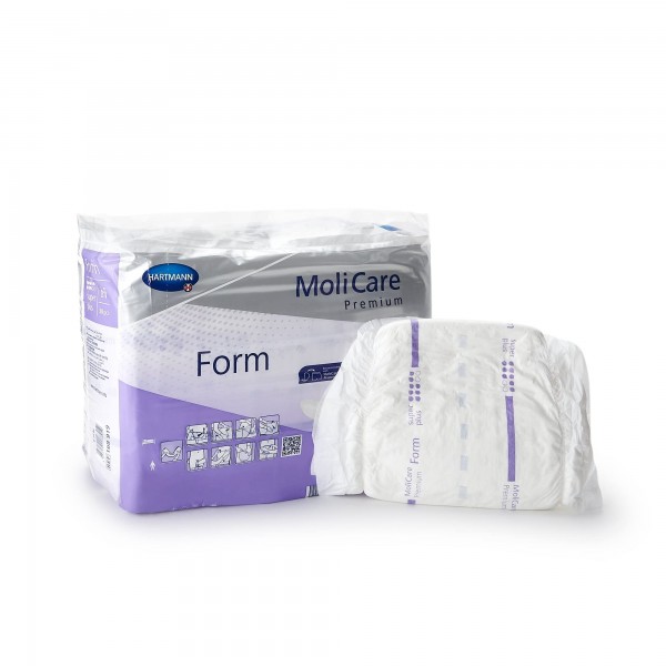 MoliCare Premium Form Super Plus Unisex Incontinent Pad Contoured 12 X 27 Inch 168919, 120 Ct