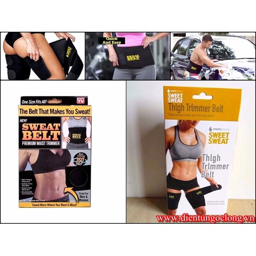 Combo đai bụng và đùi sweat belt tập gym