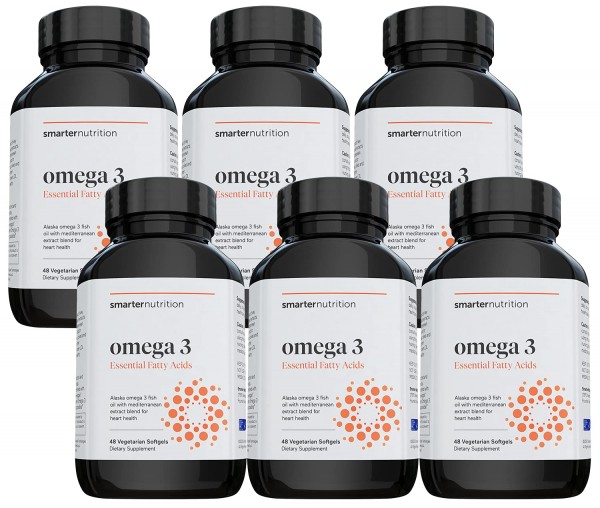 Smarter Omega 3 Fish Oil - Mediterranean Omega 3 Essential Fatty Acids Supplement - Supports Heart, Brain, Immune System Health, Wild-Caught with G...