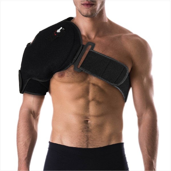 NatraCure Hot or Cold Therapy Shoulder Ice Pack Wrap, Shoulder Brace for Shoulder Pain Relief - (Heating Pad for Rotator Cuff Injuries, Surgery, Gy...