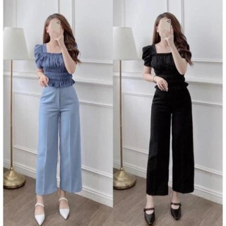 [Hàng mới về] Quần xuông quần ống rộng quần culottes nhiều màu phối cúc bọc tôn dáng siêu xinh dễ thương mẫu mới