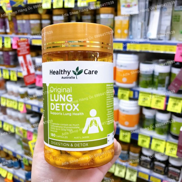 giải độc phổi Healthy Care Original Lung Detox 180 viên