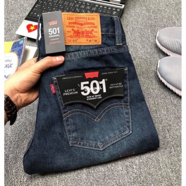 [HCM]XẢ KHO 3 NGÀY-Quần Jeans nam Levi ống suông made in cambodia xanh rêu