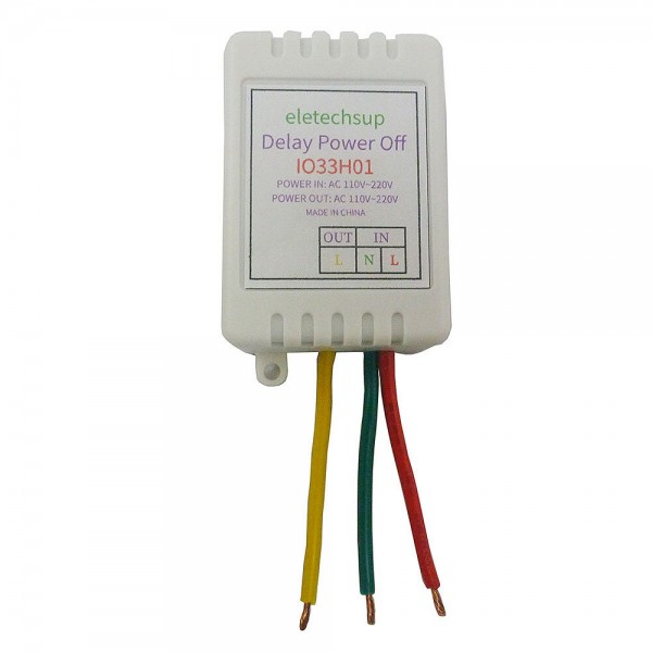 IO33H01 AC 110V 220V Power ON Delay OFF Relay Switch AC 7A Max 180Min Timer Adjustable Disconnect Delay Controller