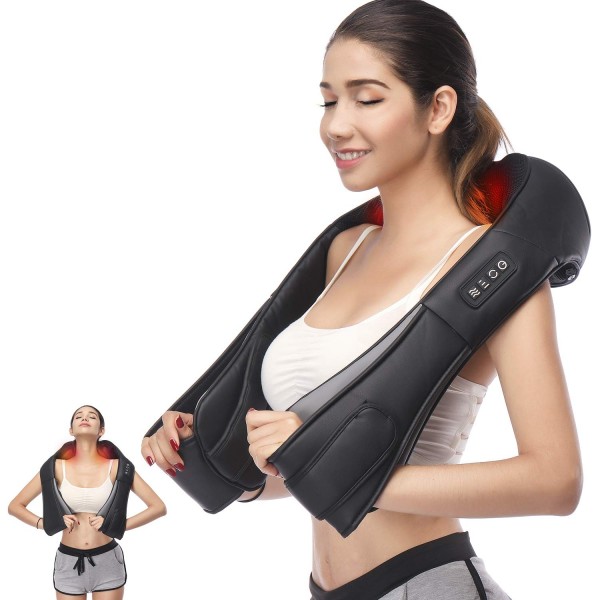 Secura Shiatsu Neck Shoulder and Back Massager with Heat Kneading, Shoulder Massager Electric Deep Tissue Massage Pillow for Nekteck, Legs, Muscle,...