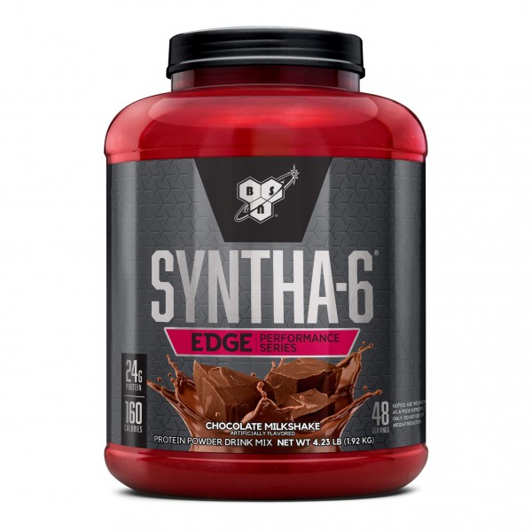 BSN SYNTHA-6 EDGE Protein Powder, with Hydrolyzed Whey, Micellar Casein, Milk Protein Isolate, Low Sugar, 24g Protein, Chocolate Milkshake, 48 Serv...