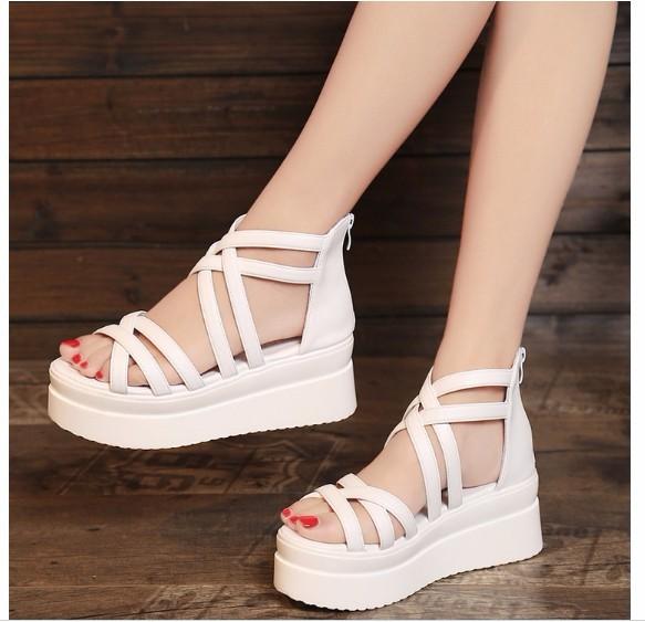 Giày Sandal đế xuồng phong cách Hàn Quốc - SS011