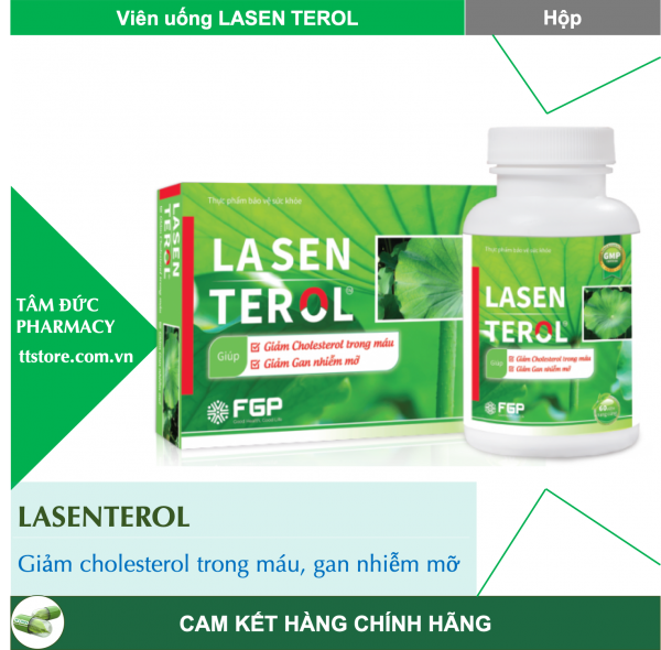 [HCM]LASEN TEROL [Hộp 20-60 viên] - Giảm cholesterol máu mỡ máu gan nhiễm mỡ [giảo cổ lam fremo lasenterol]