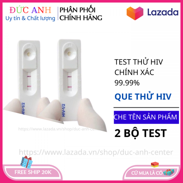 2 que thử HIV bằng máu toàn phần chính xác 996- ( che tên sản phẩm)