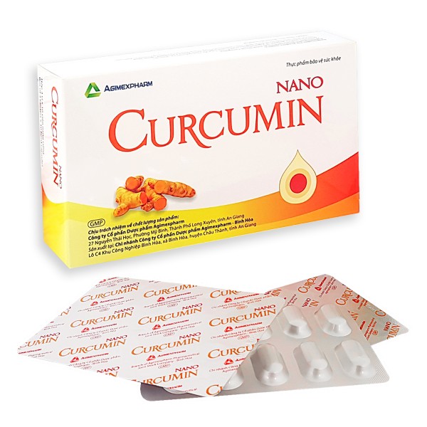 Viên uống giảm nám da và giảm viêm loét dạ dày Nano Curcumin - Hộp 30 viên [CHÍNH HÃNG - GIÁ GỐC]