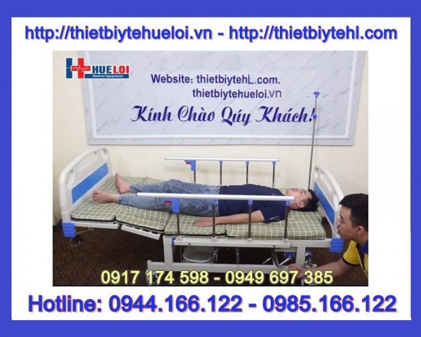 Giường y tế hạ chân to đa chức năng HL3 - Giường bệnh nhân ( Giá 9 triệu đồng)